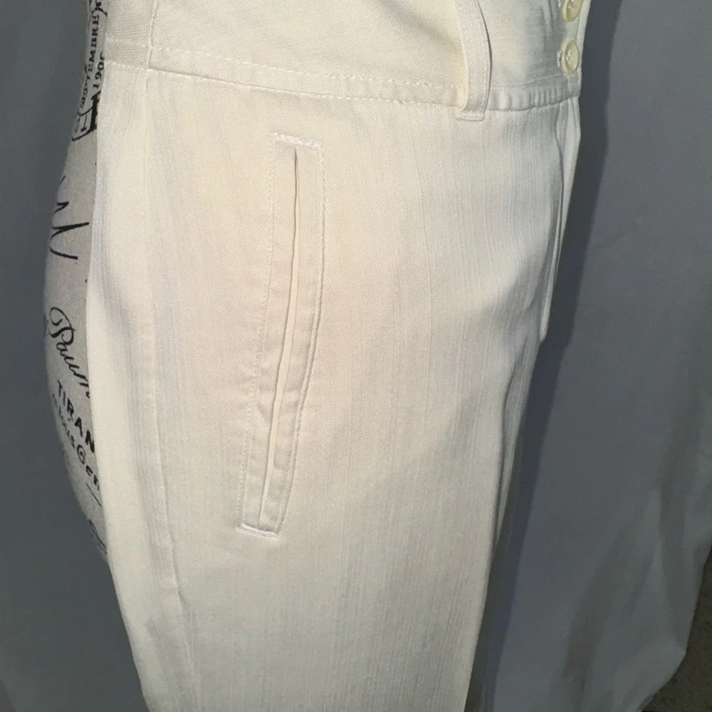 EUC: Dressy Tommy Bahamas Ivory 100% Silk Pants - Picture 4 of 7